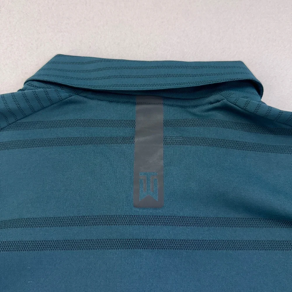 TIGER WOODS‎ Nike ZONAL COOLING Golf Polo Mens XL Dark Teal Performance Shirt